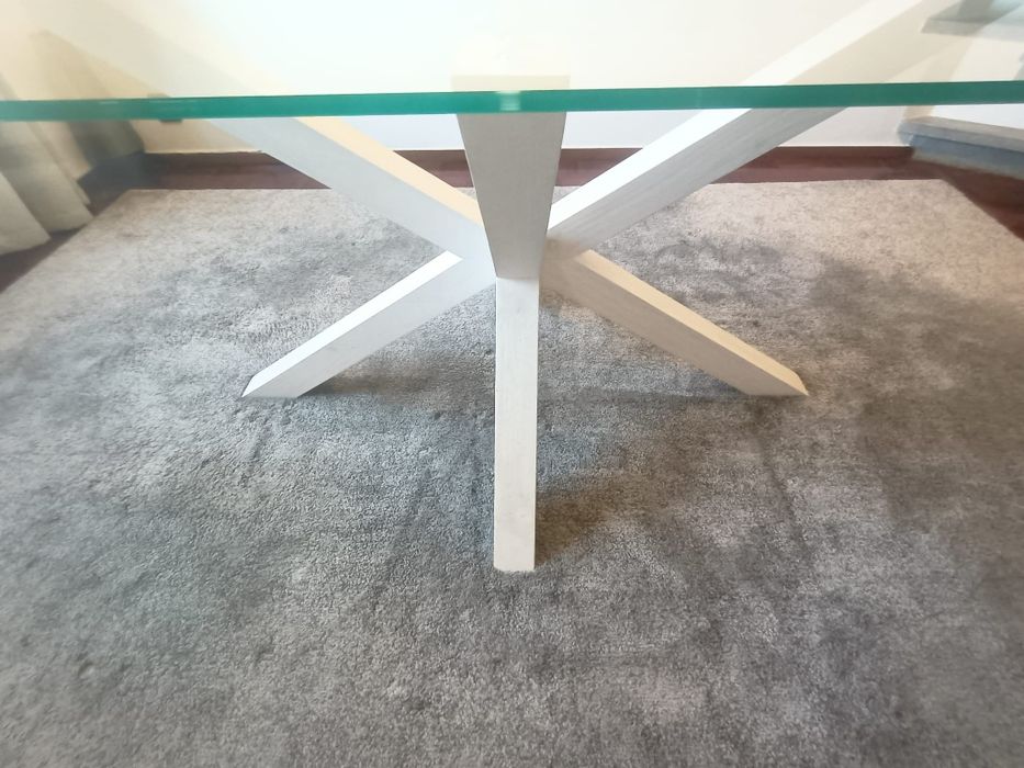 Mesa Jantar Vidro - 160x95cm