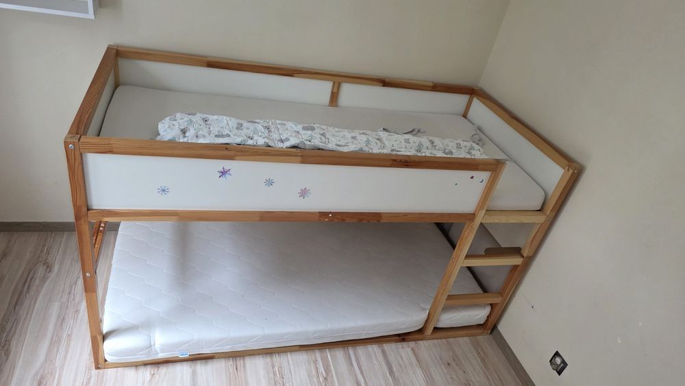 Łóżko IKEA KURA Piętrowe 2 Materace 90x200