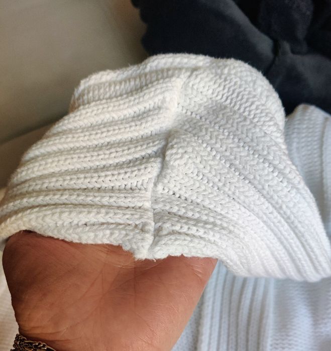 Casaco, cardigan branco, com capuz, Blanc du Nil, T.0