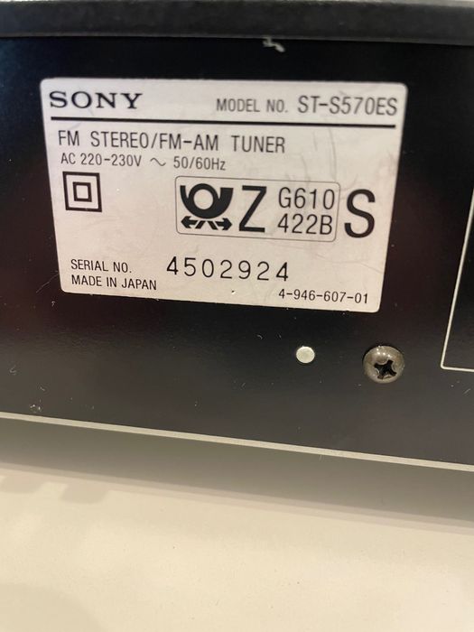 Tuner Sony S-570ES com RDS