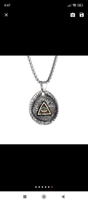 Łańcuszek męski iluminaci wolnomularstwo 2024. n71