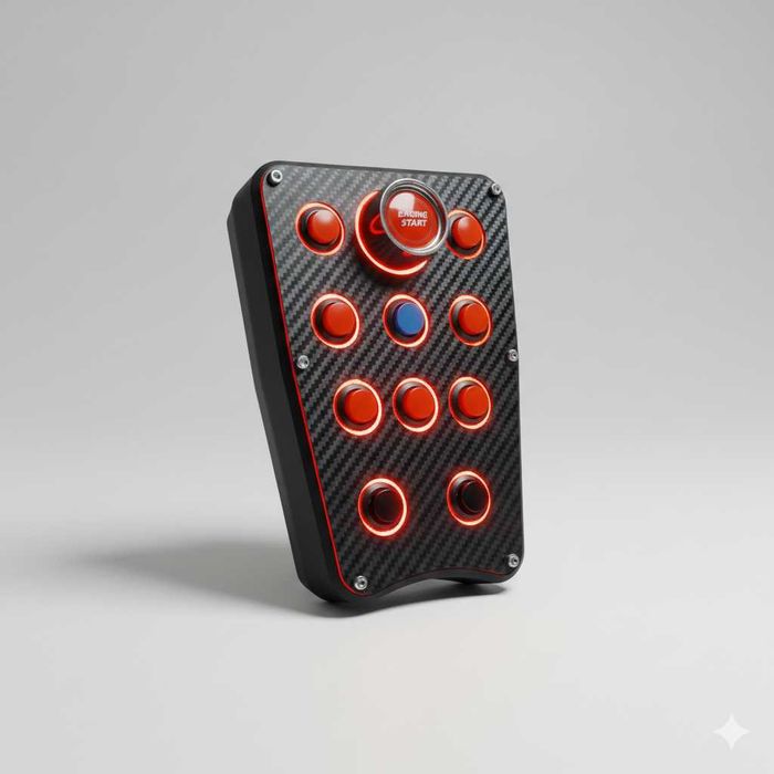 Button Box Simracing – Carbon & LED