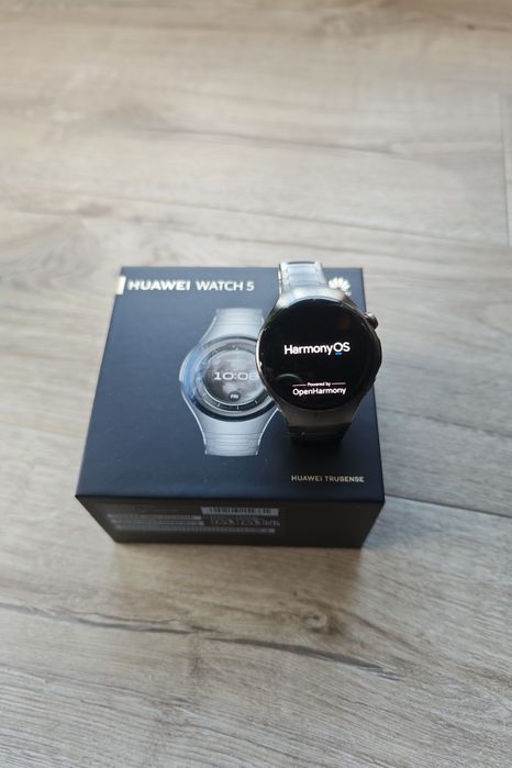 Huawei Watch 5 Elite 46mm Titanium Srebrny / Tytan – stan idealny + komplet