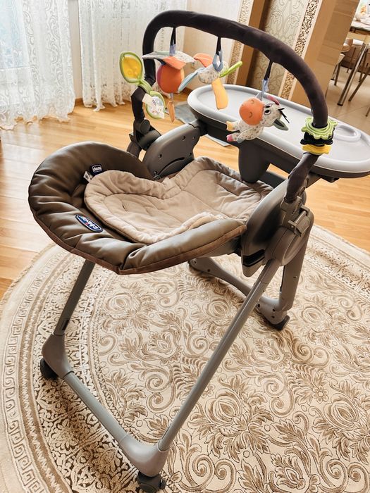 Стільчик для годування Polly Magic Chicco, сірий