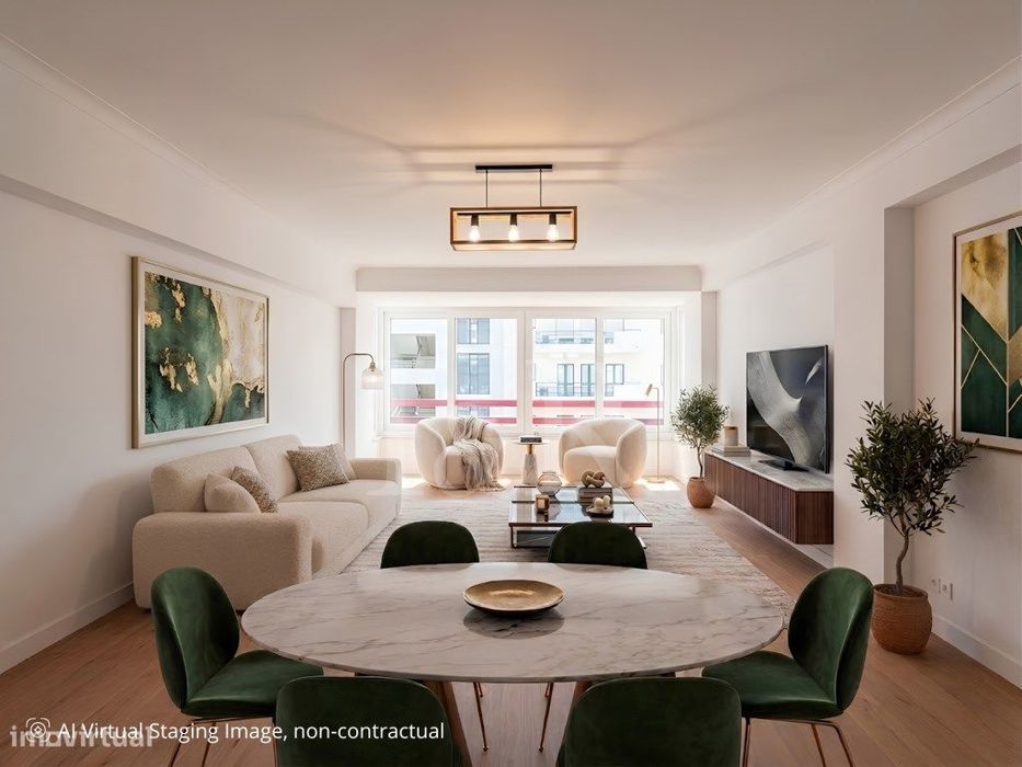 Apartamento T3 com varanda e estacionamento na Estrada da Luz, Lisboa