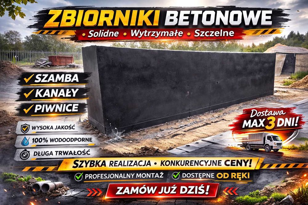 KANAŁ betonowy KANAŁY do garażu/warsztatu 6M długości SZAMBA zbiorniki
