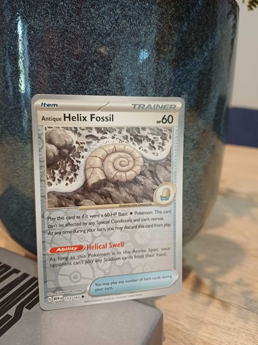 Carta Pokémon Antique Helix Fossil #153