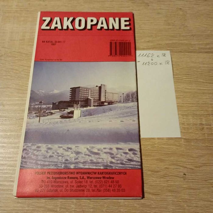 Zakopane. Plan miasta 1:15000. Edycja 97/98