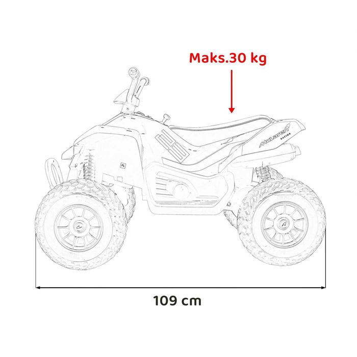 Quad McLaren Racing MCL 35 na akumulator dla dzieci - pomarańczowy