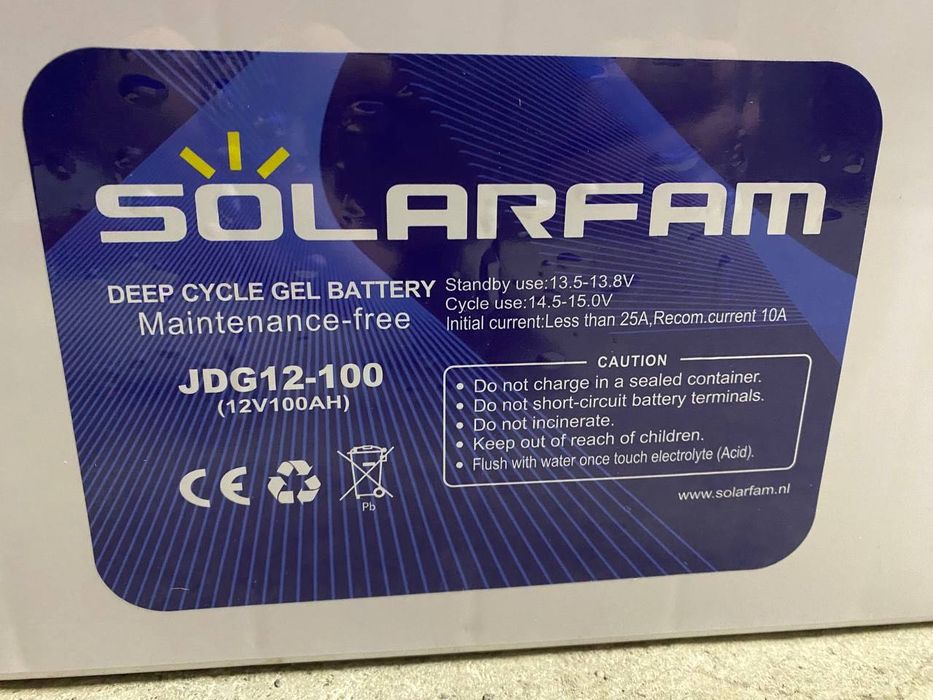 Акумулятор гелевий SOLARFAM JDG12-100 12V 100AH НАЯВНІСТЬ!