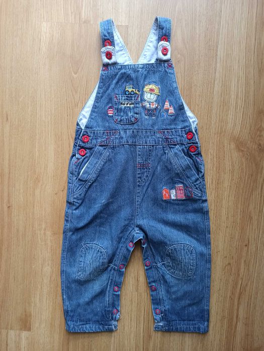 spodnie ogrodniczki jeans r. 80