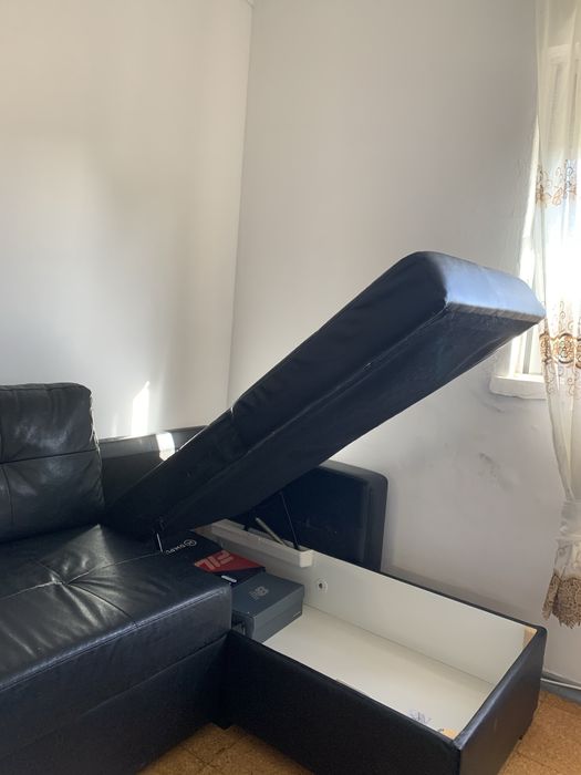 Sofa Chaise Lounge + Cama de solteiro com colchão