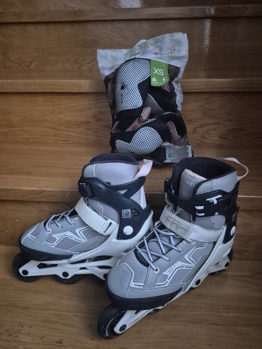 ROLKI oxelo w rozm. 35 - 38 i ochraniacze rozm. XS