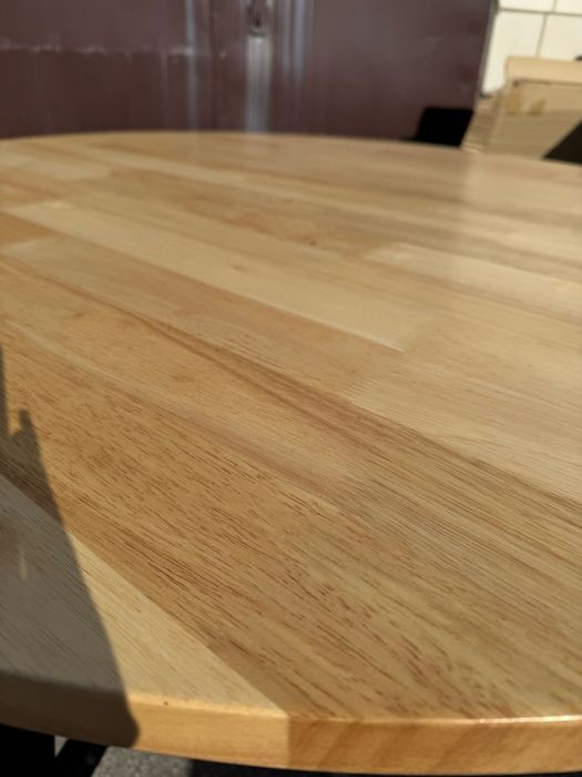 Stół okrągły lite drewno 144cm średnica 76cm wys Lectus
