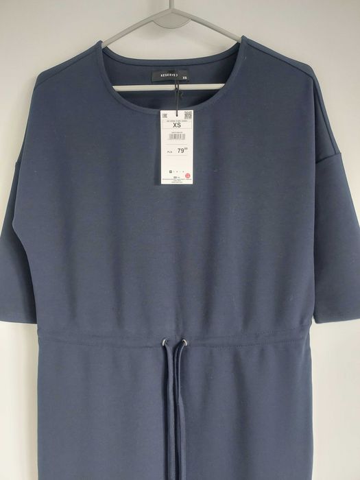 Granatowa elegancka sukienka Reserved XS NOWA