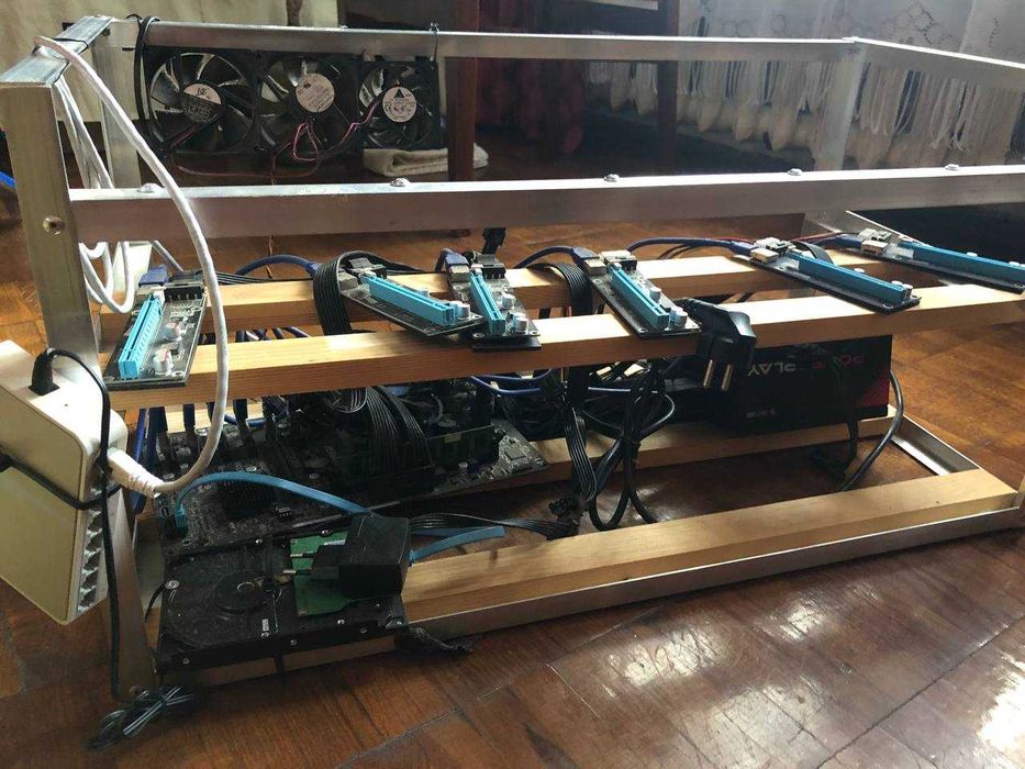 Майнинг ферма каркас мат. плата. молексы