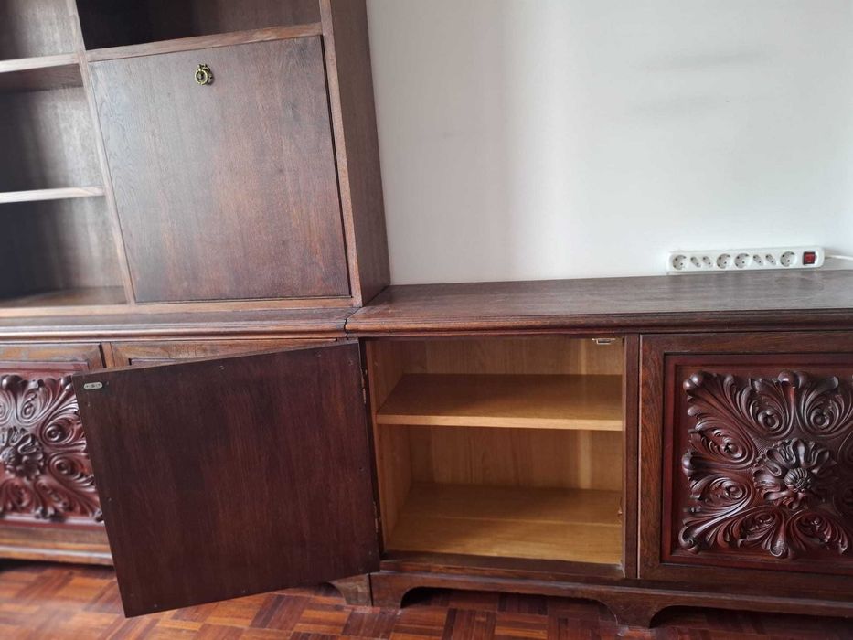 Móvel de Sala Modular em Madeira Maciça – Excelente Estado