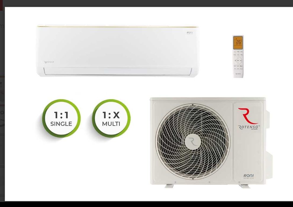 Klimatyzacja z montażem ROTENSO Roni 3,5 kW Grzanie/Chłodzenie. MONTAŻ W CENIE