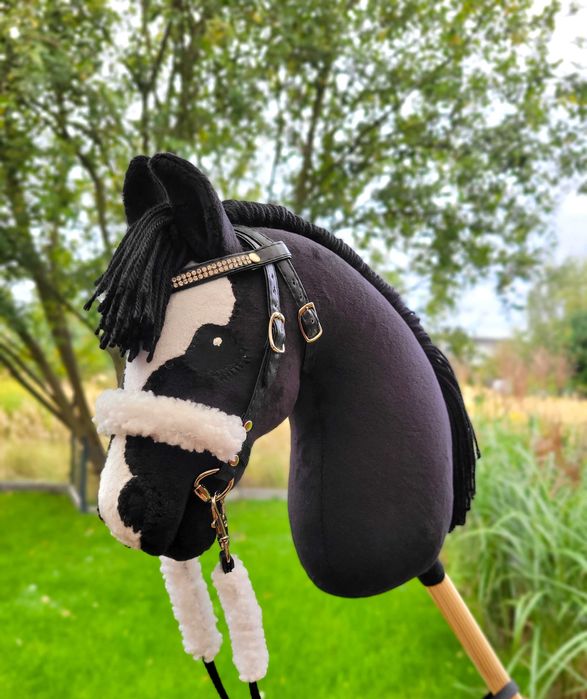 Konik Hobby Horse A4 ręcznie szyty z minky, zestaw z ogłowiem #81