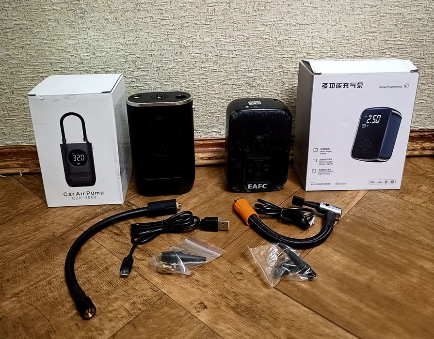 Портативный компрессор на встроенном акб