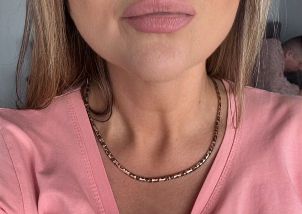 Łańcuszek naszyjnik panterka złoty Premium