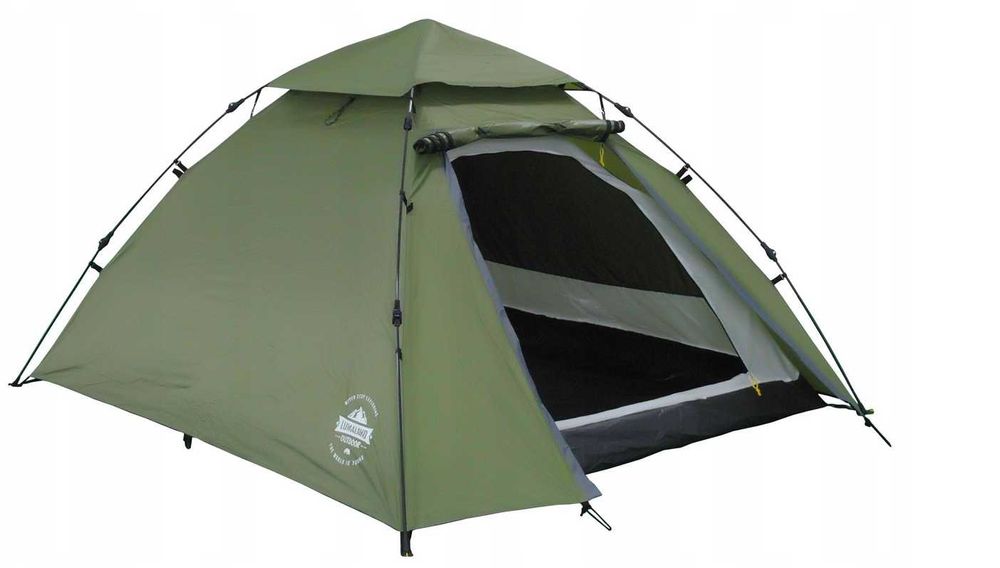 Lumaland namiot Pop Up 3-osobowy 215x195x120 cm zielony L-8070a