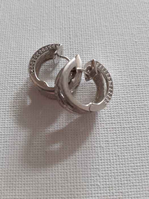 Brincos vintage prata maciça e zircónias ESPRIT