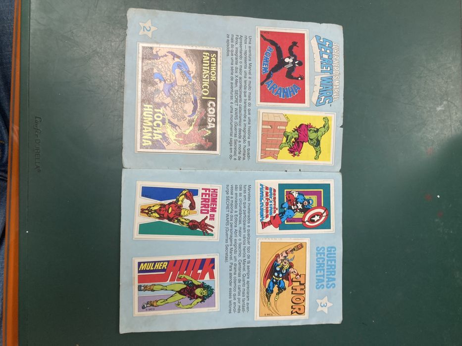 Caderneta completa Secret Wars Marvel