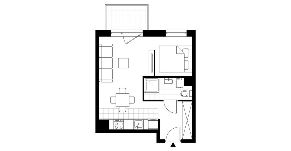 1-pokojowe mieszkanie 30 m² + balkon Bez Prowizji - Widok 4