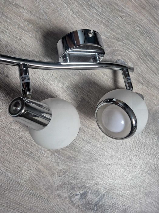 Lampa sufitowa wisząca chromowana nowoczesna 2 żarówki E14 nowoczesna