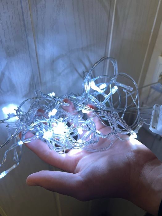 Гірлянда біла для будинку та ялинки