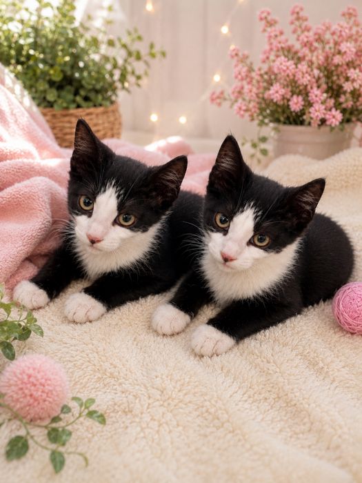 Gatinhos bebés lindos para adoção responsável.