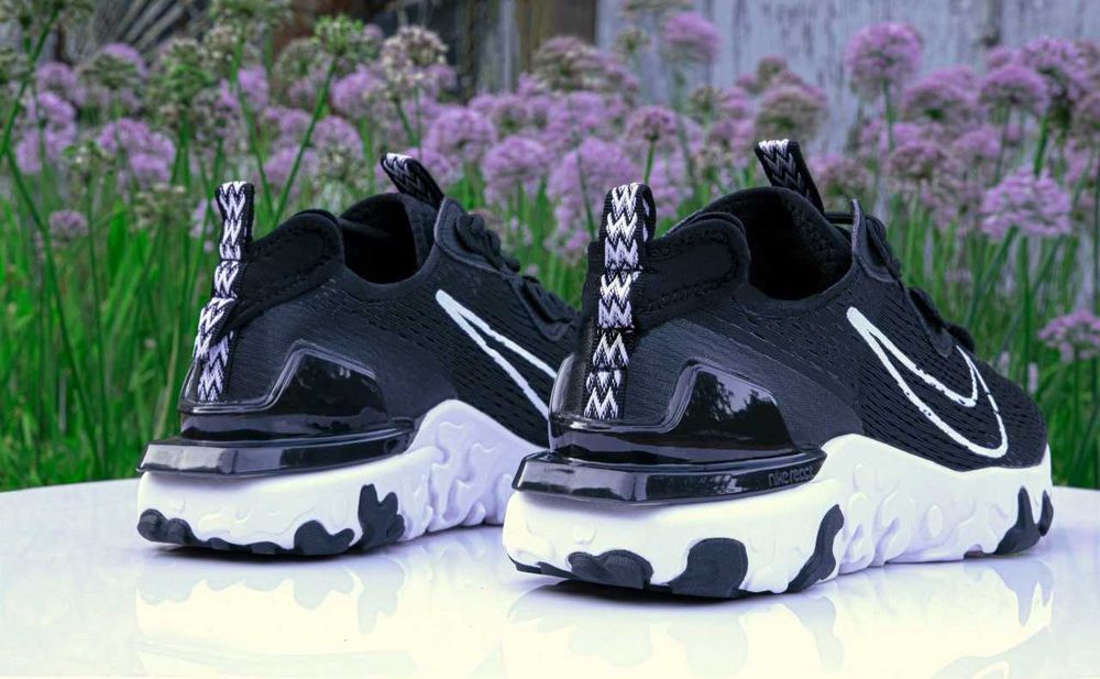 Чоловічі кросівки Nike React Vision "Black/White 15184" Розміри 40-45