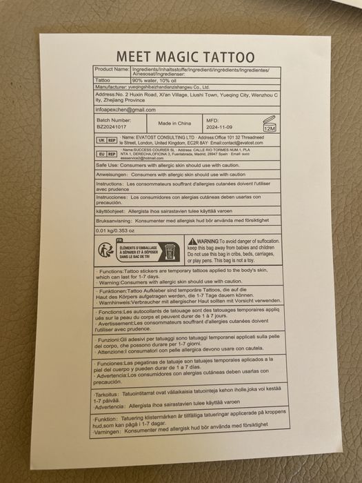 1 kartka Tatuaże konie dla dzieci zmywalne tatoo Hors