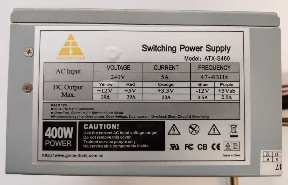 Продам блоки питания  ATX 350W Power Master, 400W FOXCONN FX-400