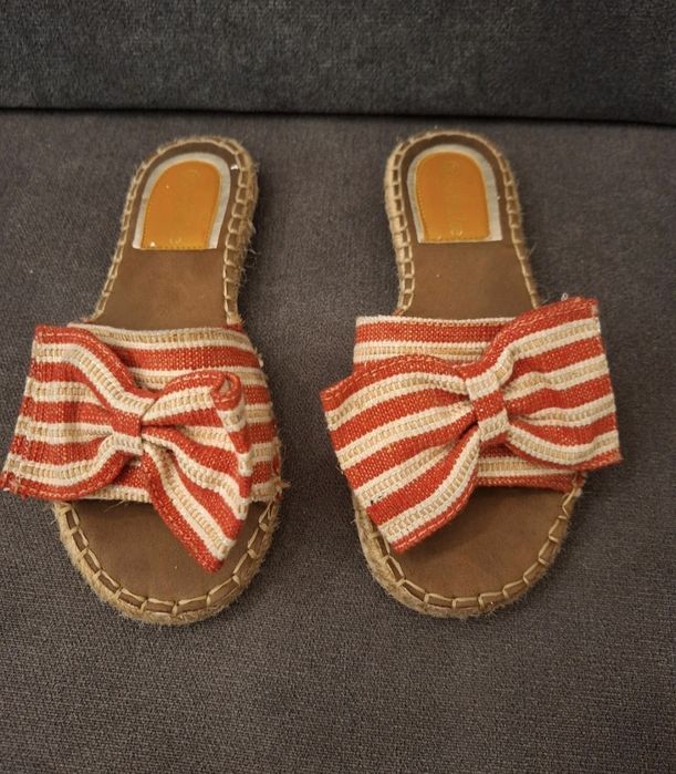 Klapki espadryle z kokardą DeeZee 36
