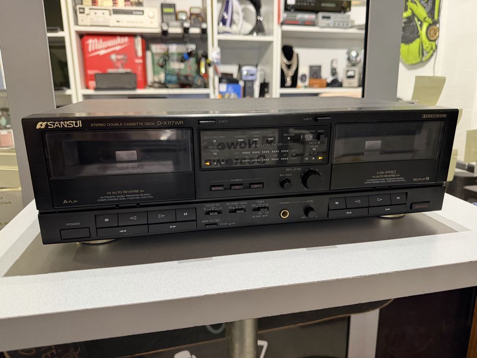 Magnetofon kasetowy deck SANSUI D-X117WR po przegladzie wzorowy stan !