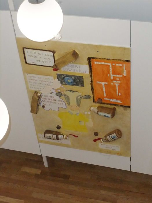 Quadro em acrílico e óleo (pintado em MDF], estilo "Pop Art".