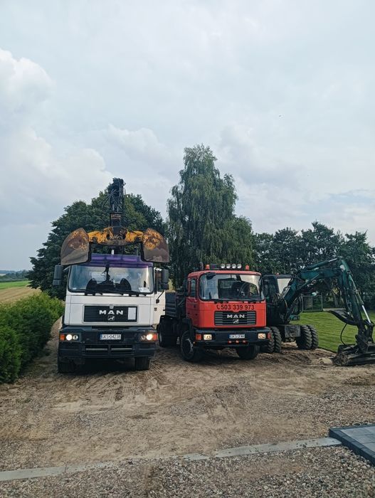Wywrotka, HDS, piasek, żwir,czarnoziem,kamiń,przyłącza wod-kan,