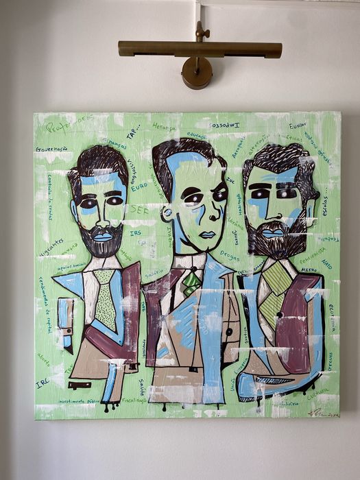Retratos do Futuro Primeiro-Ministro (Eleições) - quadro em tela 80x80