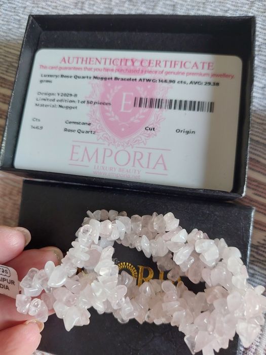 Conjunto jóias quartzo Emporia
