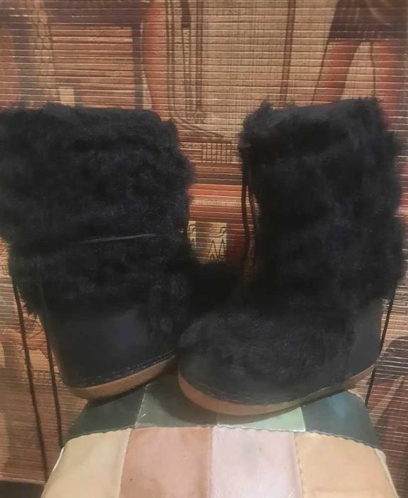 Кожаные - Лун буты. Crazy Japan. 39 - 40 размер. Япония.