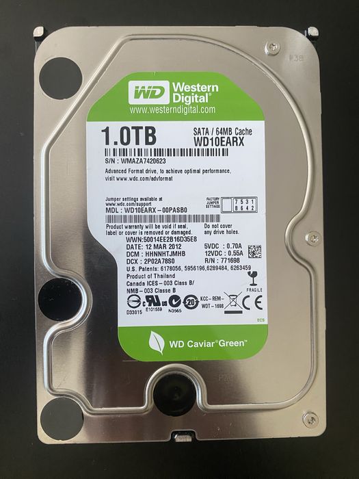 Dysk HDD Western Digital Caviar Green 1TB