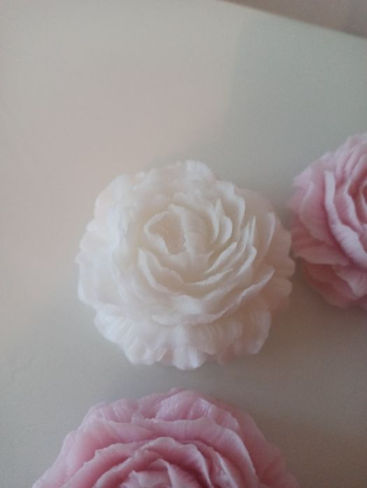 Mydełko glicerynowe handmade, kwiat piwonii, zapachowe