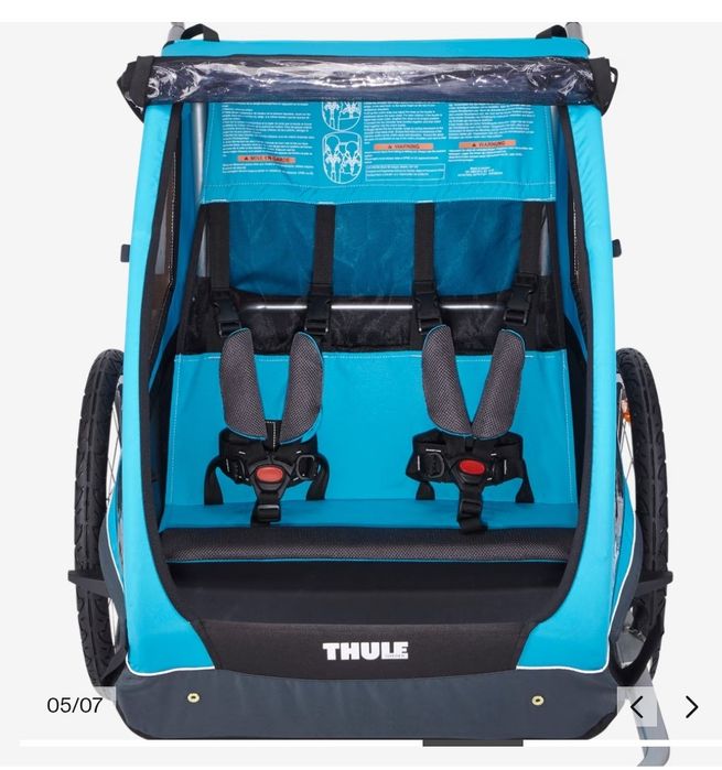 Przyczepka rowerowa wózek Coaster xt thule niebieska  nowa karton