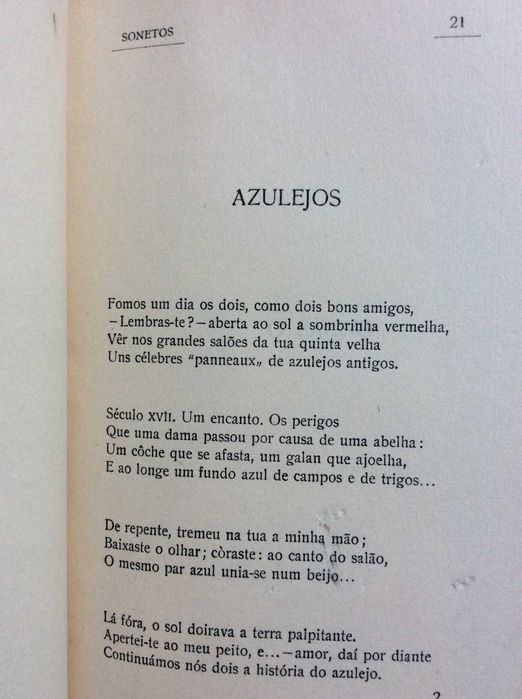 Júlio Dantas - Sonetos, quinta edição, 1916