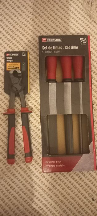 Conjunto de lixas e alicate turquês