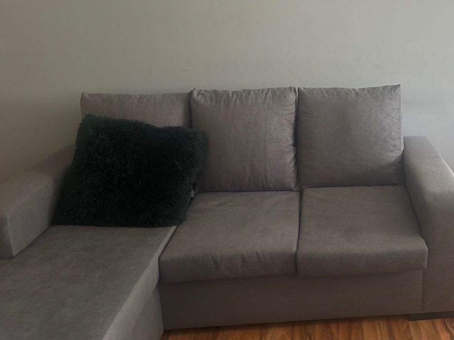 Sofá Chaise Loungue Cinzento