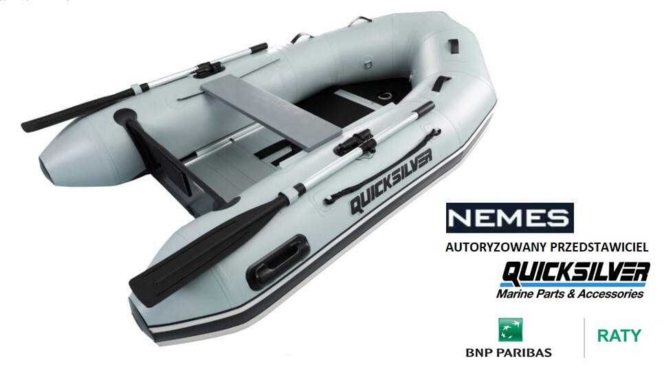 Ponton QUICKSILVER 250 SPORT - Alu Floor (szary), NOWY, od ręki
