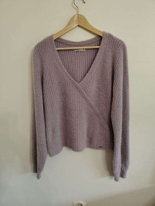 Sweter Hollister puchaty Angora,mocher